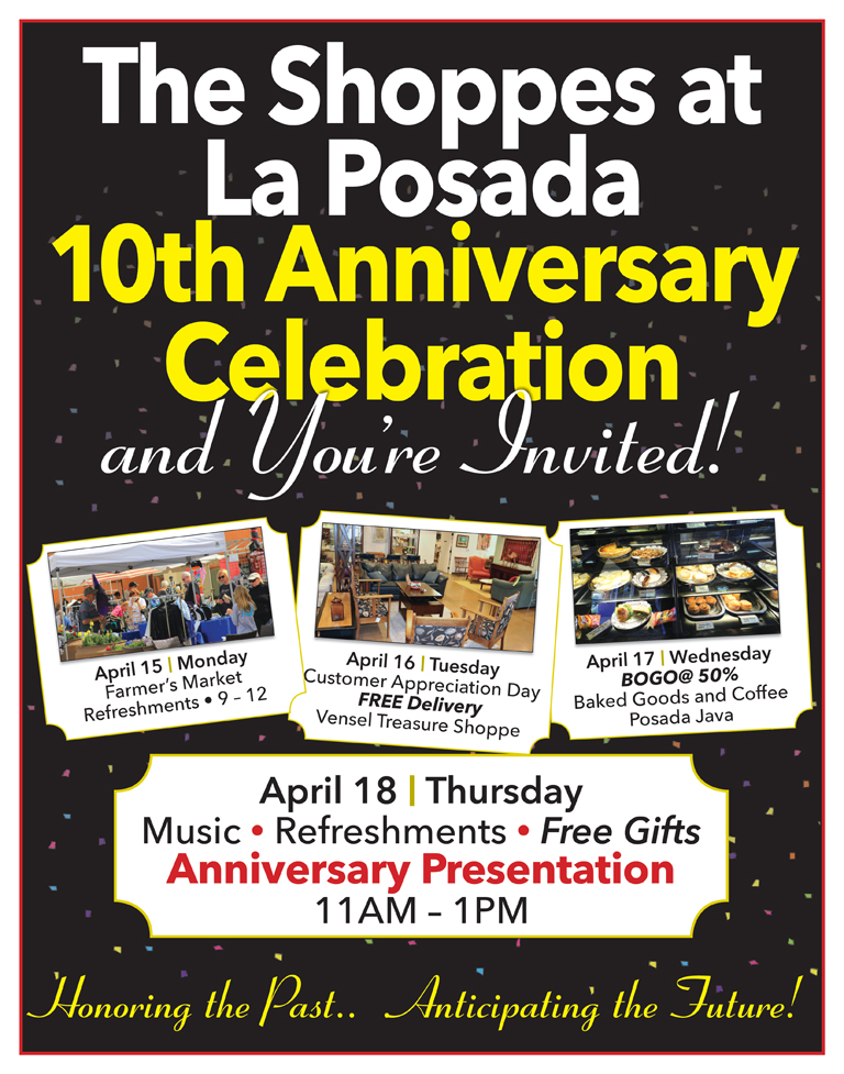 The Shoppes at La Posada 10th Anniversary Event Celebrations